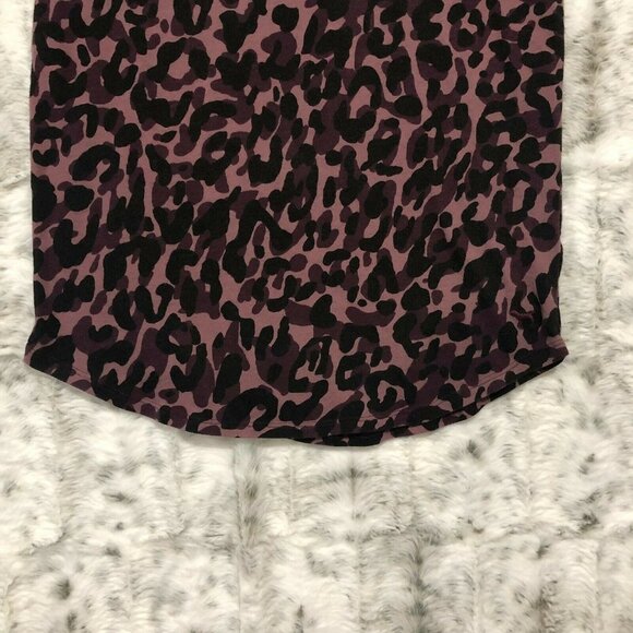 Victoria’s Secret PINK Short Sleeve Purple Leopard Print Crewneck T-Shirt XS - Picture 5 of 8